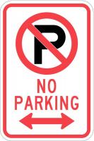36A848 Sign, No Parking, 18 x12 In