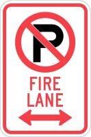 36A850 Sign, Fire Lane, 18 x12 In