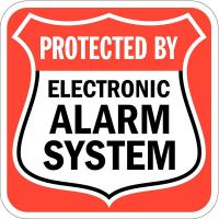 36A880 Property Sign, Alarm System, 12 In 12 In