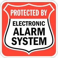 36A881 Property Sign, Alarm System, 12 In 12 In