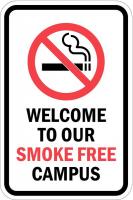36A892 Property Sign, Smoke Free , 18 In 12 In