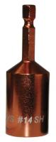 36C174 #14 Nut Driver, Hex 5/8 In, Orange, Steel
