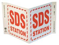 36D374 Sign, SDS STATION, V Style, GHS