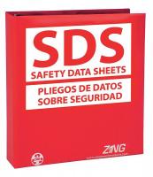 36D425 GHS SDS Binder, 1-1/2 in., Bilingual