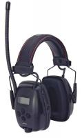 36G709 Electronic Ear Muff, AM/FM, Black, 25dB