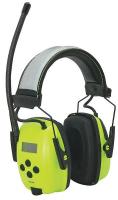 36G710 Electronic Ear Muff, AM/FM, Hi-Vis, 25dB