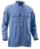 36H279 FR Utility Shirt, Medium Blue, 2XL, Button