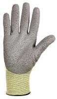 36H809 Coated Gloves, PU, Yellow and Gray, PR