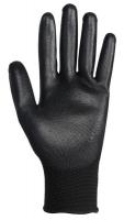36H822 Coated Gloves, Polyurethane, Black, PR