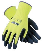 36H940 Coated Gloves, M, Hi-Vis Yellow, PR