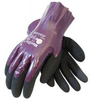 36H945 Chemical Gloves, M, Purple/Black, PR