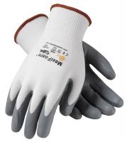 36H958 Coated Gloves, Nitrile, M, White/Gray, PR