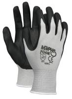 36H992 Coated Gloves, M, Gray/Black, Nitrile, PR