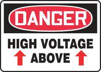 36J752 Sign Pad, High Voltage, 10 x 14 In., PK 25