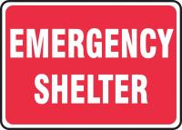 36J754 Sign Pad, Emergency Shelter, 10 x 14, PK 25