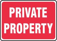 36J760 Sign Pad, Private Property, 10 x 14, PK 25