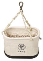 36K967 Oval Bucket, 14 x7 x10 In H, 15 Pkt, Canvas