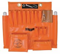 36K970 Aerial Apron, 23x4x24, Mag, Vinyl, Orange