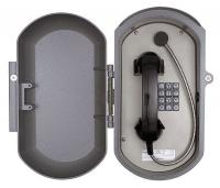 36L074 Aluminum Casting Telephone, Armored Cord