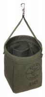 36L228 Tapered Bag, 6.5 x 8 In, 2 Pkt, Canvas, Grn