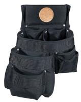 36L255 Tool Pouch, 9 Pkt, 11 x 12 In, Nylon, Black
