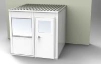 36M696 3-Wall Office, 8x8, Steel, Gray