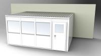 36M702 3-Wall Office, 12x16, Vinyl, Gray