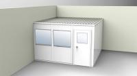 36M707 2-Wall Office, 12x12, Vinyl, Gray