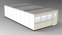 36M716 4-Wall Office, 16x32, Steel, Champagne