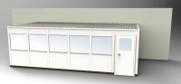 36M724 3-Wall Office, 12x24, Steel, Champagne