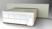 36M729 3-Wall Office, 20x20, Steel, Champagne