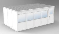 36M747 4-Wall Office, 12x20, Vinyl, Gray