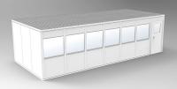 36M749 4-Wall Office, 12x28, Vinyl, Gray