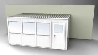 36M757 3-Wall Office, 10x16, Vinyl, Gray