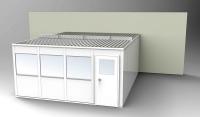 36M763 3-Wall Office, 16x20, Vinyl, Gray