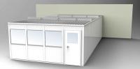 36M764 3-Wall Office, 16x32, Vinyl, Gray