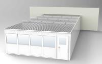 36M768 3-Wall Office, 20x40, Vinyl, Gray