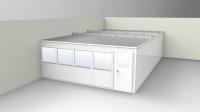 36M779 2-Wall Office, 20x32, Vinyl, Gray