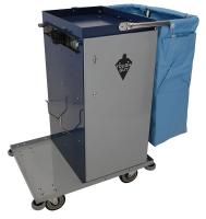 36N080 Housekeeping Cart, Blue/Gray, Metal