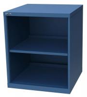 36N150 Open Shelf Cabinet, 2 Shelves, Bright Blue