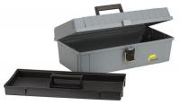 36N211 Tool Box, Lift Out Tray, 15-3/8 in. D, Gray