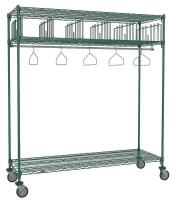 36P499 Turnout Gear Rack, Mobile, 5 Compartment