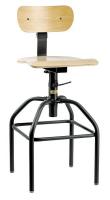 36P743 Task Chair, Plywood, 26 to 34 In