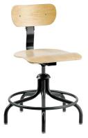 36P744 Task Chair, Plywood, Swivel, 17 to 22 In