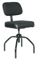 36P749 Task Chair, 4 Leg, Uph., 19 to 24 In, Black