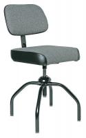 36P751 Task Chair, 4 Leg, Uph., 19 to 24 In, Gray