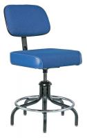 36P753 Task Chair, 5 Leg, Uph., 19 to 24 In, Blue