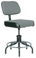 36P757 Task Chair, 5 Leg, Uph., 19 to 26 In, Gray