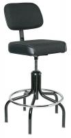 36P761 Task Chair, 5 Leg, Uph., 24 to 31 In, Black