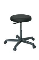36P766 Stool, Stool, 17 to 22 In., Fabric, Black